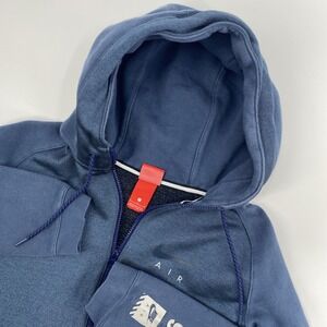 Nike Air Hoodie Mens Large Blue Full Zip Fleece Athleisure Streetwear Activewear